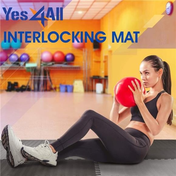 12, 16, 36 Sq Ft Interlocking Exercise Foam Mats with Border – Interlocking Mats - Picture 2 of 7